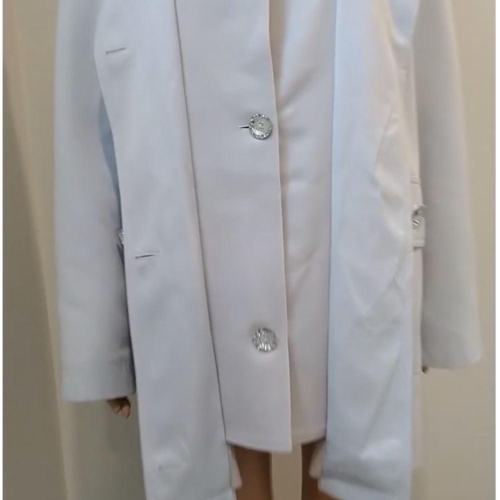 Reflections by SPIEGEL pale blue coat Women’s size medium chic layered look M - Picture 5 of 16